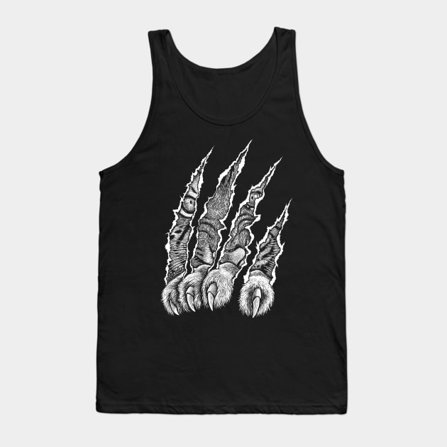 Tiger Tearing Though Tank Top by StevenCrawleyDesigns